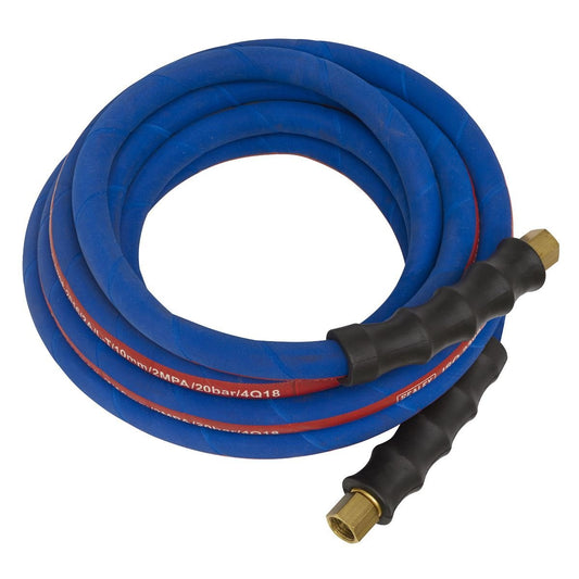 Sealey AH5R/38 Air Hose 5m x Ø10mm with 1/4"BSP Unions Extra - Heavy - Duty