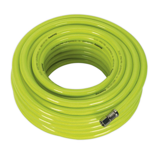 Sealey AHFC20 Air Hose High - Visibility 20m x Ø8mm with 1/4"BSP Unions