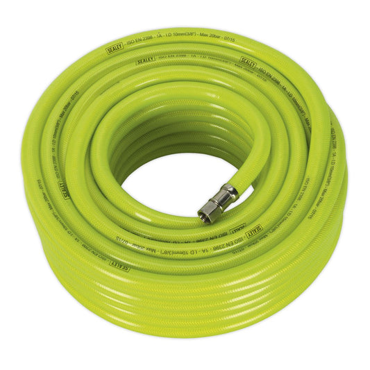 Sealey AHFC2038 Air Hose High - Visibility 20m x Ø10mm with 1/4"BSP Unions