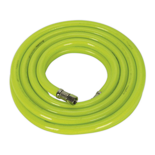 Sealey AHFC538 Air Hose High - Visibility 5m x Ø10mm with 1/4"BSP Unions