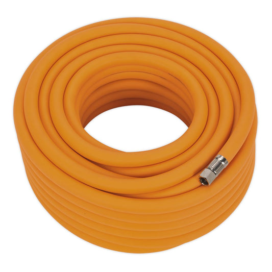 Sealey AHHC2038 Air Hose 20m x Ø10mm Hybrid High - Visibility with 1/4"BSP Unions