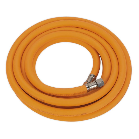 Sealey AHHC5 Air Hose 5m x Ø8mm Hybrid High - Visibility with 1/4"BSP Unions