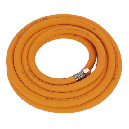 Sealey AHHC538 Air Hose 5m x Ø10mm Hybrid High - Visibility with 1/4"BSP Unions