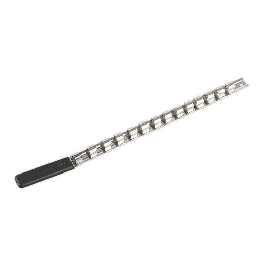 Sealey AK1214 Sealey AK1214 Socket Retaining Rail with 14 Clips 1/2"Sq Drive