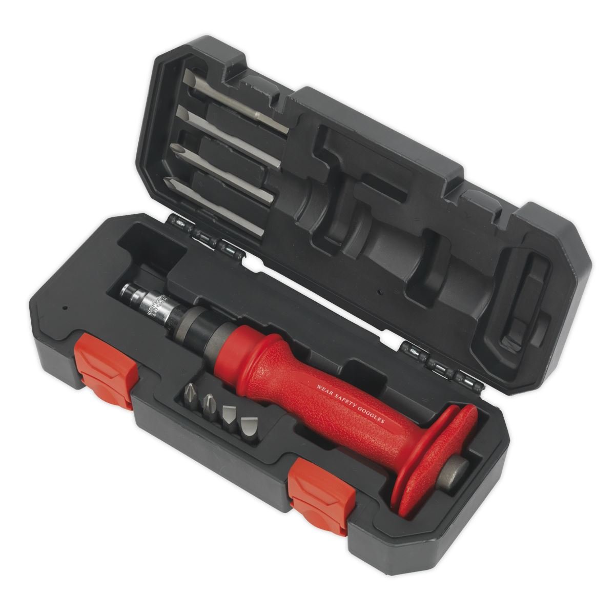 Sealey AK2084 Impact Driver Set 10pc Heavy - Duty Protection Grip