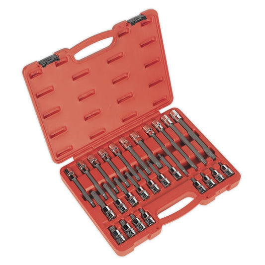 Sealey AK2195 Spline Socket Bit Set 26pc 1/2"Sq Drive