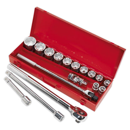 Sealey AK2597 Socket Set 17pc 3/4"Sq Drive WallDrive® Metric