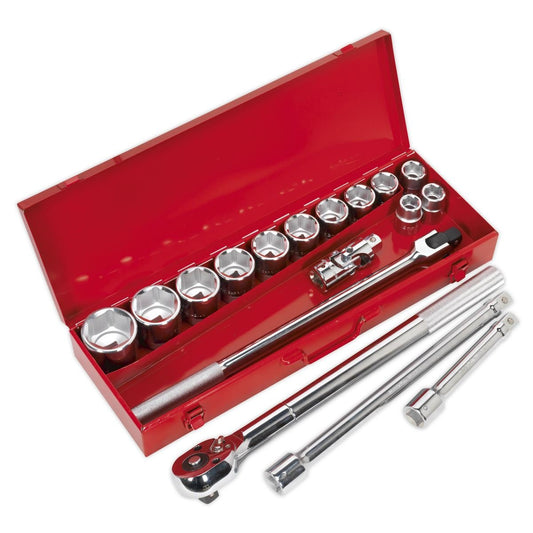 Sealey AK2597 Socket Set 17pc 3/4"Sq Drive WallDrive® Metric