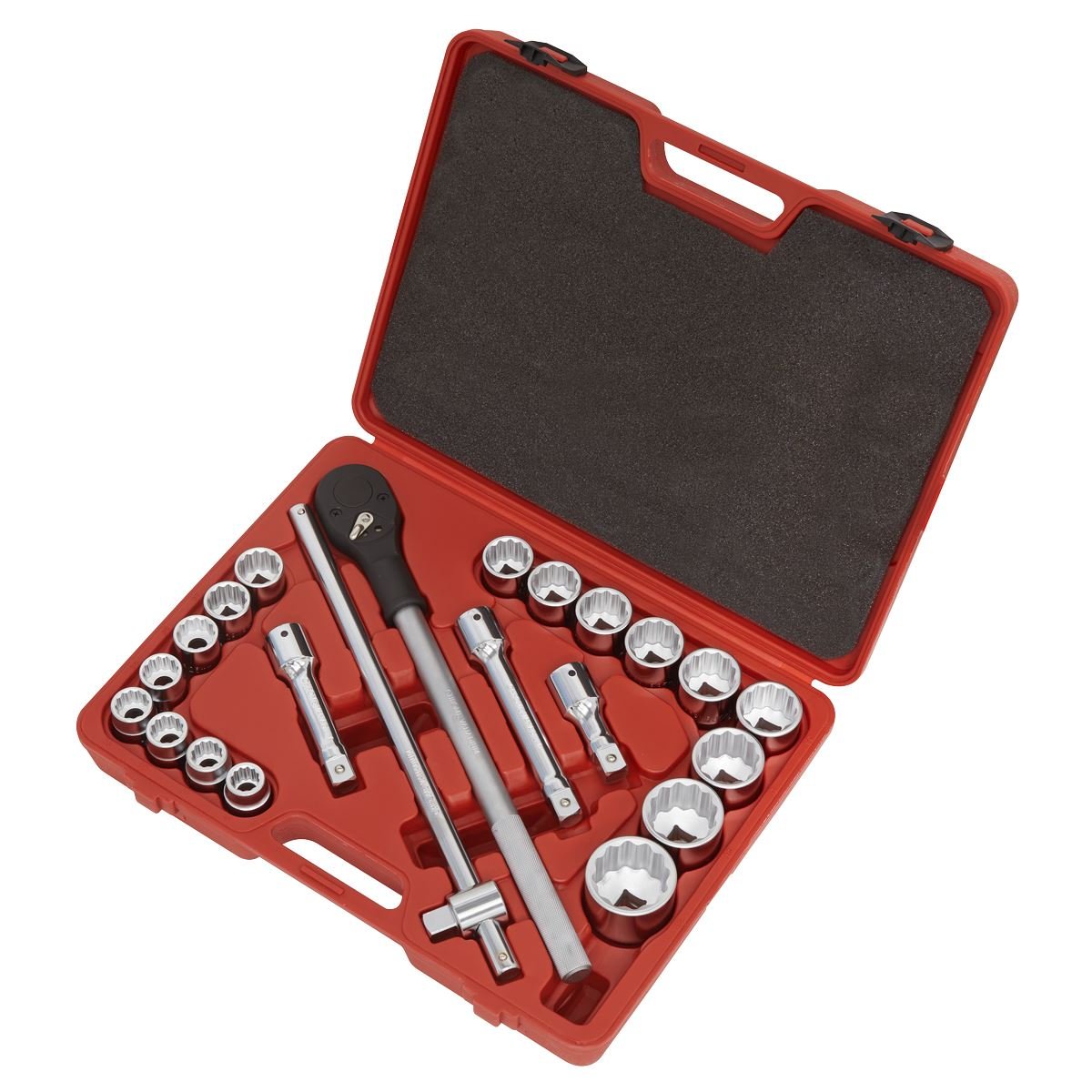 Sealey AK2598 Socket Set 22pc 3/4"Sq Drive 12 - point WallDrive® Metric