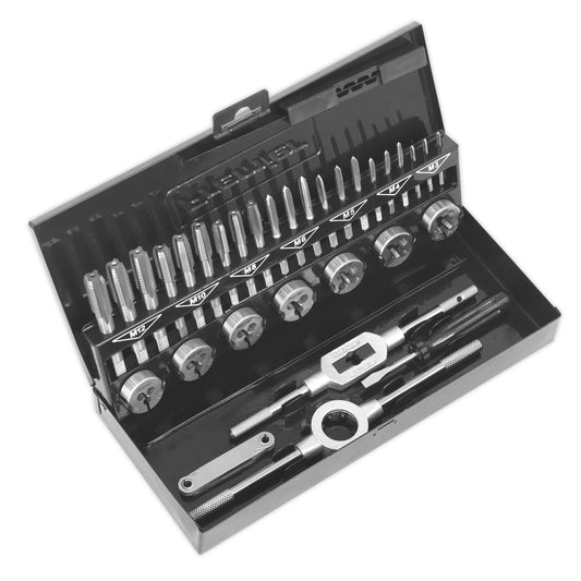 Sealey AK3015HSS Tap & Die Set 32pc Split Dies HSS 4341 Metric