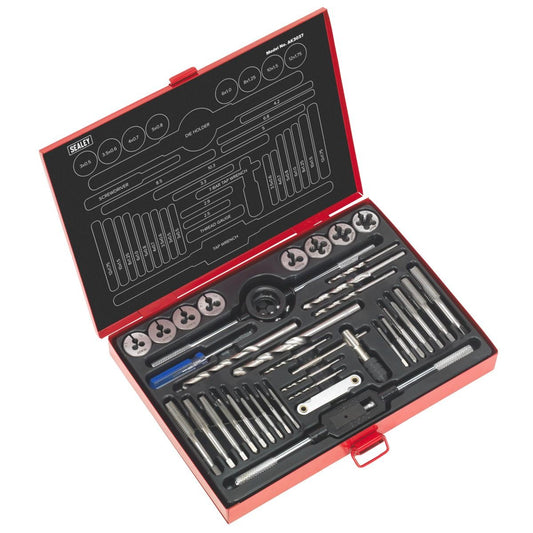 Sealey AK3037 Tap & Die Set 37pc Split Dies - Metric