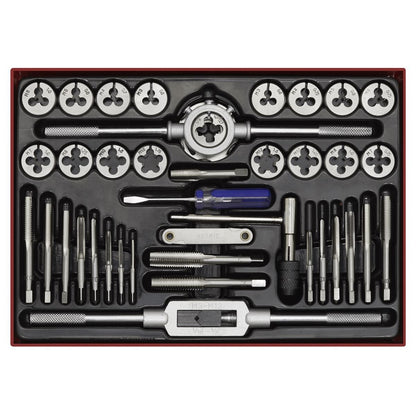 Sealey AK3040 Tap & Die Set 40pc Split Dies Metric