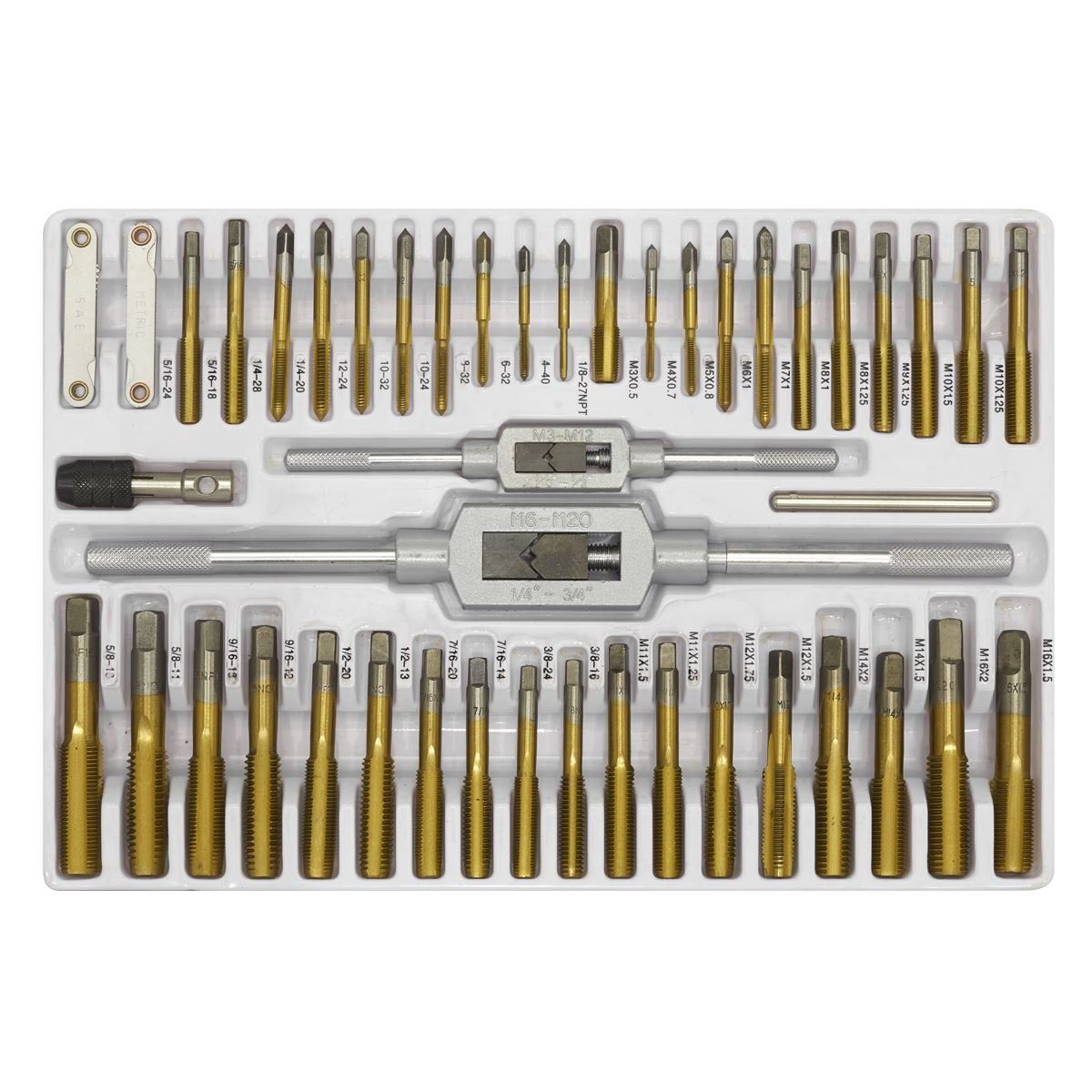 Sealey AK3086HIM Tap & Die Set Hexagonal Metric & SAE/Imperial 86pc