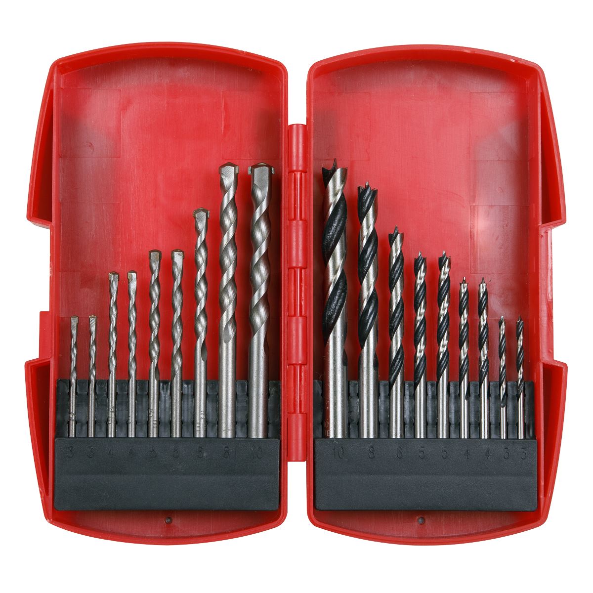 Sealey AK3718MW Sealey AK3718MW Wood/Masonry Drill Bit Set 18pc