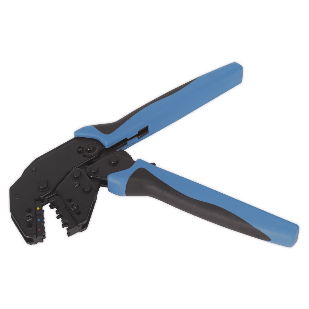 Sealey AK3863 Ratchet Crimping Tool Angled Head Insulated Terminals