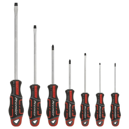 Sealey AK4321 Screwdriver Set 7pc GripMAX® - Red