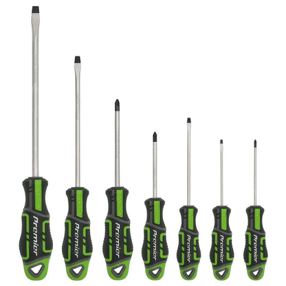 Sealey AK4321HV Screwdriver Set 7pc GripMAX® - Hi - Vis Green