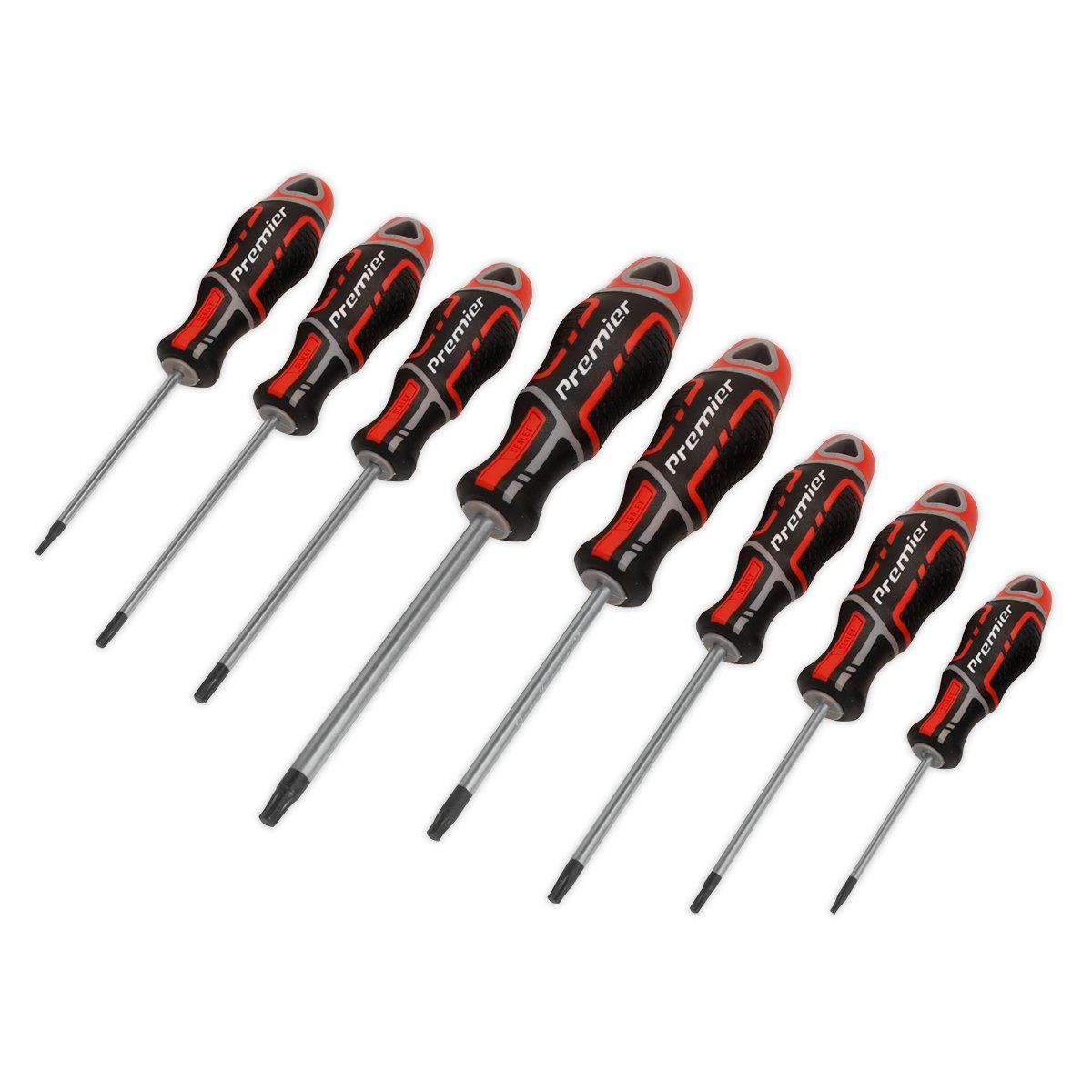 Sealey AK4323 Screwdriver Set 8pc Security TRX - Star* GripMAX® - Red