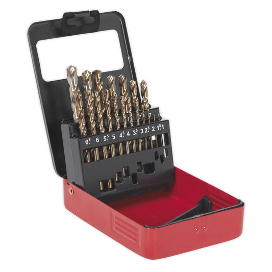 Sealey AK4701 HSS Cobalt Split Point Fully Ground Drill Bit Set 19pc Metric-McCormickTools