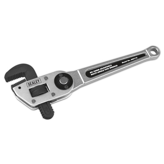 Sealey AK5115 Adjustable Multi-Angle Pipe Wrench Ø9-38mm-McCormickTools