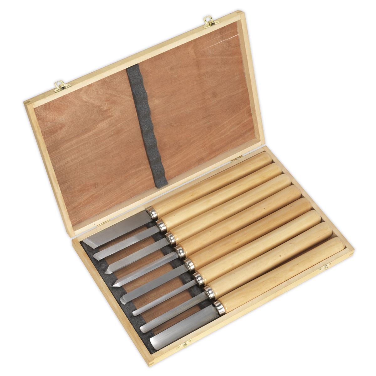 Sealey AK60/8 Wood Turning Chisel Set 8pc-McCormickTools