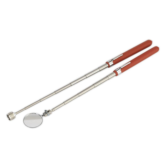 Sealey AK6527 Telescopic Magnetic Pick-Up & Mirror Set 2pc-McCormickTools