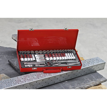 Sealey AK692 Sealey AK692 Socket Set 45pc 3/8"Sq Drive 6pt WallDrive® - Metric/Imperial