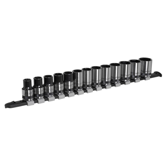 Sealey AK7994 Sealey AK7994 Socket Set 13pc 1/2"Sq Drive Metric - Premier Black