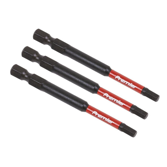 Sealey AK8262 Hex 4mm Impact Power Tool Bits 75mm - 3pc-McCormickTools