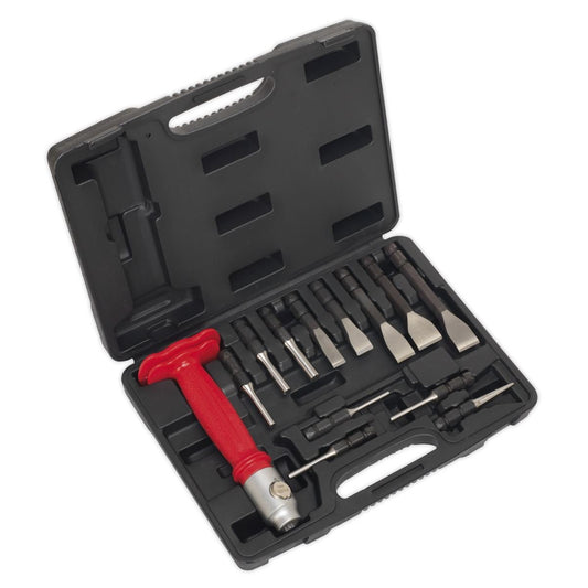 Sealey AK9215 Interchangeable Punch & Chisel Set 13pc-McCormickTools