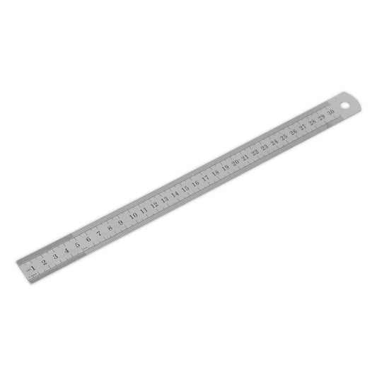 Sealey AK9641 Stainless Steel Rule 12" (300mm)-McCormickTools