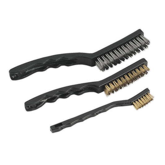 Sealey AK9801 Wire Brush Set Auto Engineer's 3pc-McCormickTools