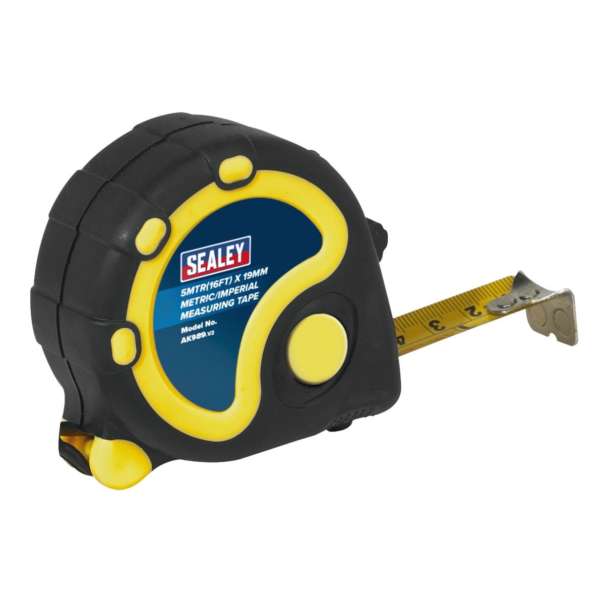 Sealey AK989 Sealey AK989 Rubber Tape Measure 5m(16ft) x 19mm - Metric/Imperial