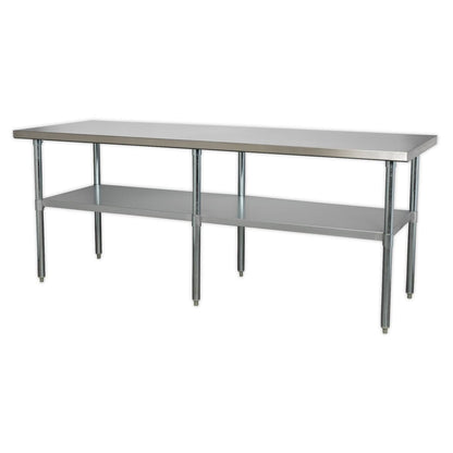 Sealey AP2184SS Stainless Steel Workbench 2.1m-McCormickTools