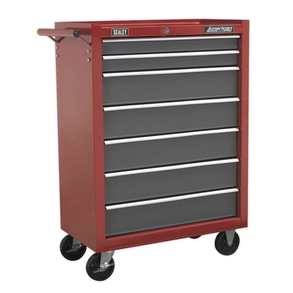 Sealey AP22507BB Rollcab 7 Drawer with Ball-Bearing Slides - Red/Grey-McCormickTools