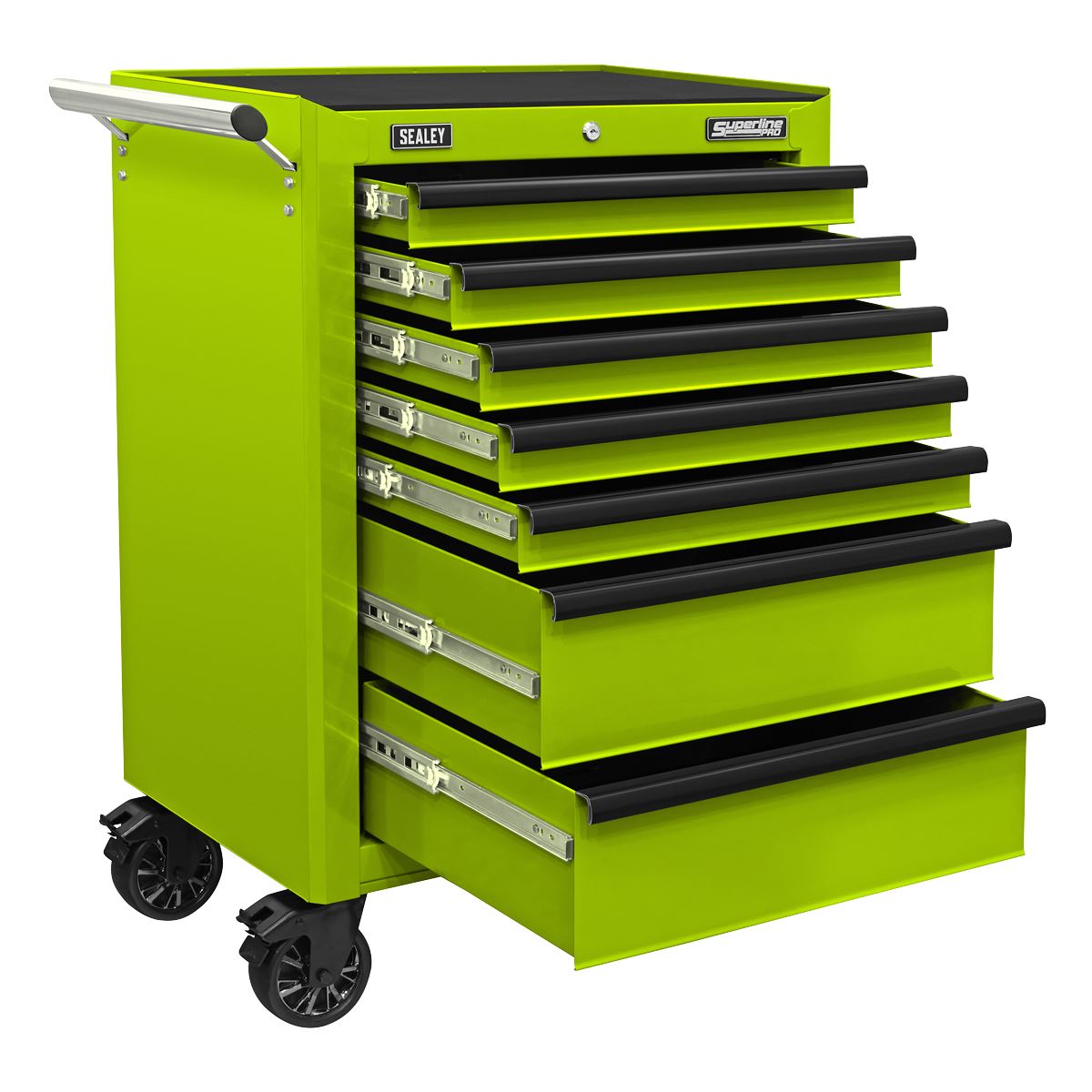 Sealey AP26479THV Sealey AP26479THV Rollcab 7 Drawer with Ball - Bearing Slides - Green/Black