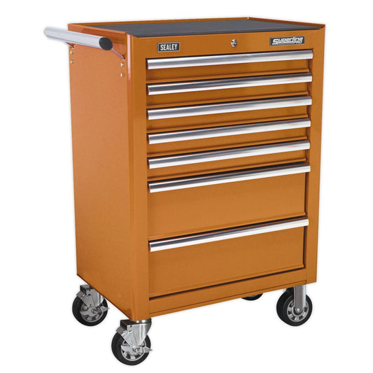 Sealey AP26479TO Sealey AP26479TO Rollcab 7 Drawer with Ball - Bearing Slides - Orange