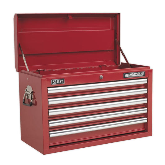 Sealey AP33059 Sealey AP33059 Topchest 5 Drawer with Ball - Bearing Slides - Red