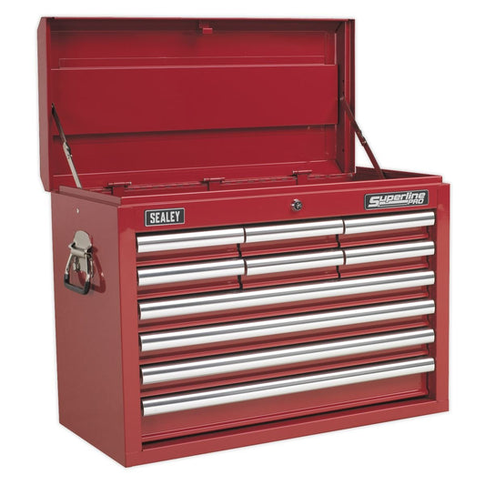 Sealey AP33109 Sealey AP33109 Topchest 10 Drawer with Ball - Bearing Slides - Red