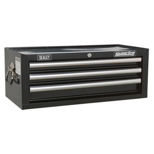 Sealey AP33339B Sealey AP33339B Mid - Box Tool Chest 3 Drawer with Ball - Bearing Slides - Black