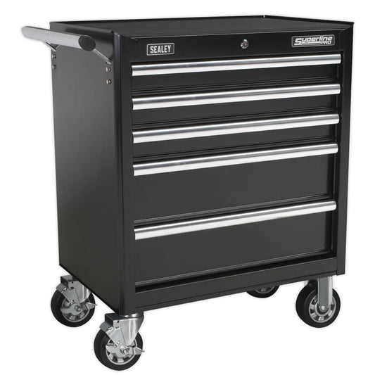 Sealey AP33459B Sealey AP33459B Rollcab 5 Drawer with Ball - Bearing Slides - Black