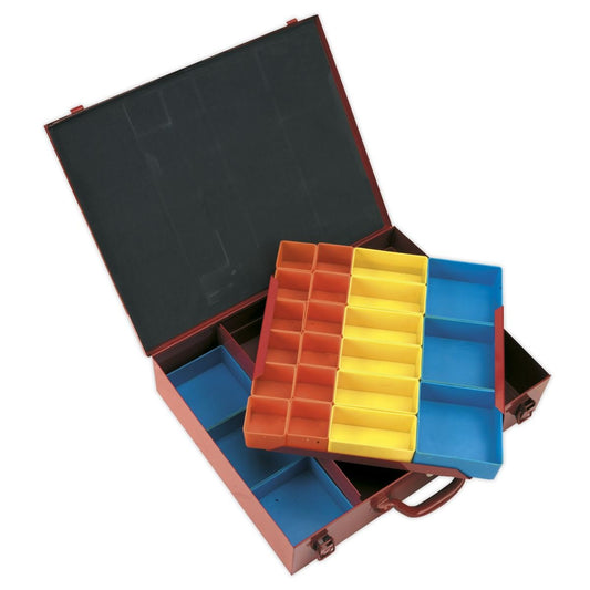 Sealey APMC27 Metal Case 2 - Layer with 27 Storage Bins