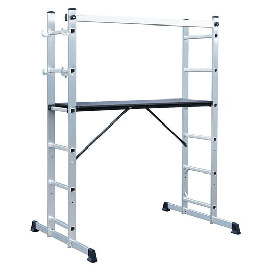 Sealey ASCL2 Aluminium Scaffold Ladder 4 - Way EN 131