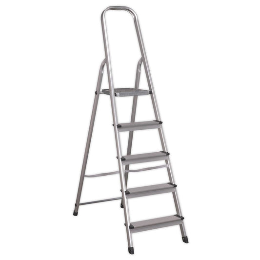 Sealey ASL5 Aluminium Step Ladder 5 - Tread EN 131