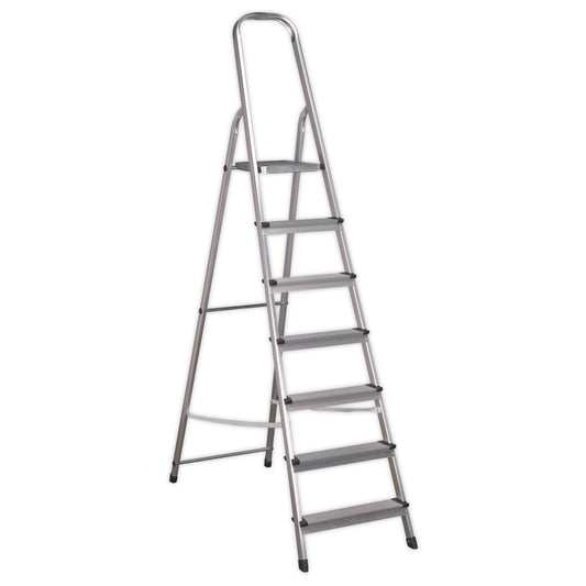 Sealey ASL7 Aluminium Step Ladder 7 - Tread EN 131