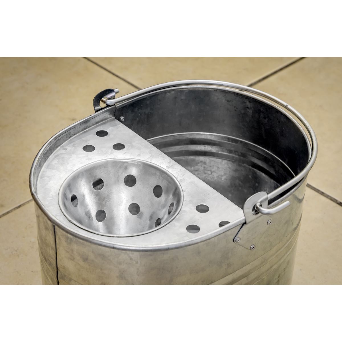 Sealey BM08 Mop Bucket 13L - Galvanized