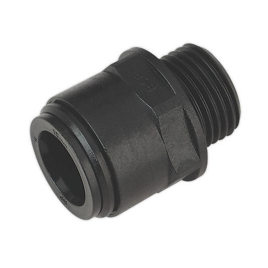 Sealey CAS15SA Straight Adaptor 15mm 1/2"BSP Pack of 2 (John Guest Speedfit® - PM011514E)