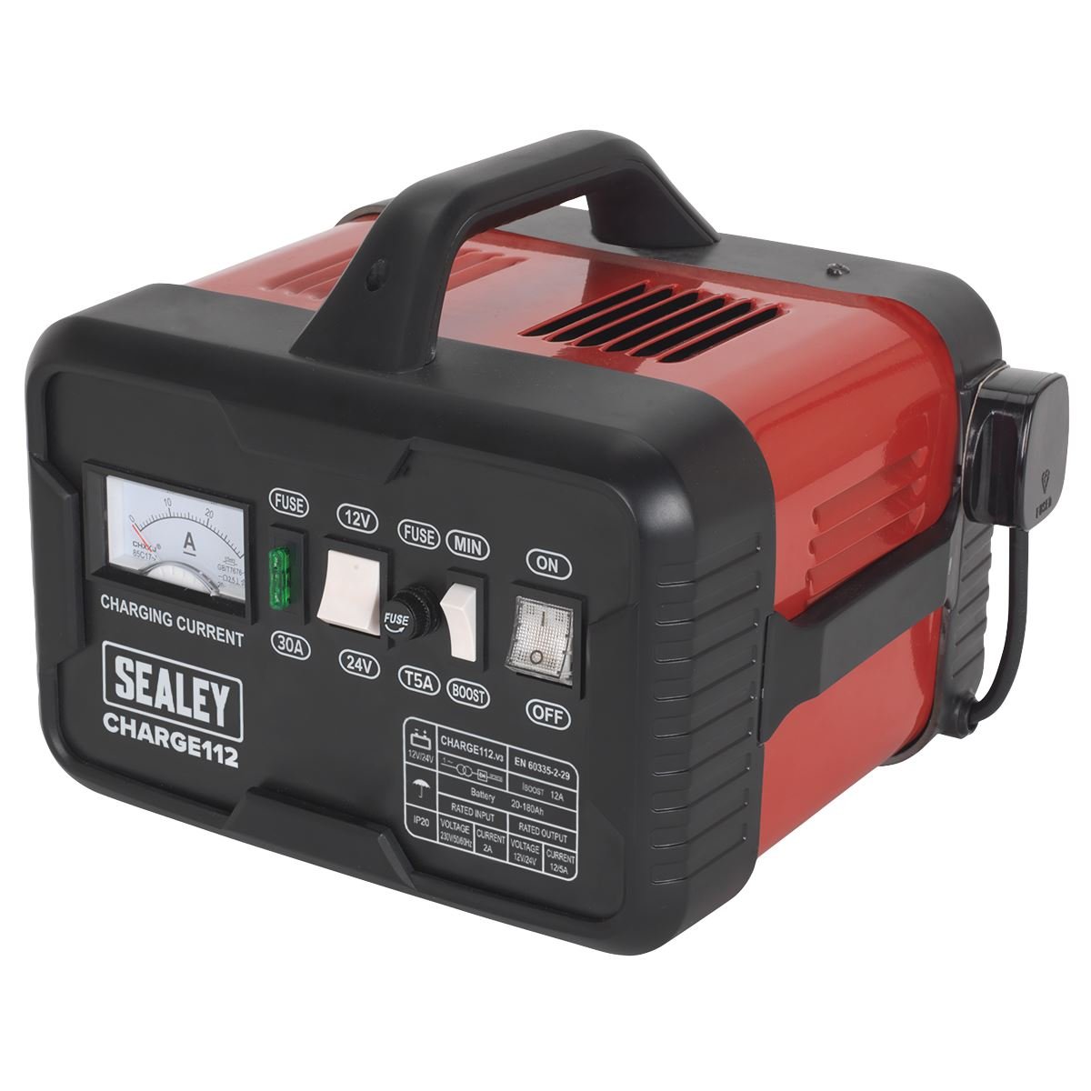 Sealey CHARGE112 Sealey CHARGE112 Battery Charger 16A 12/24V 230V