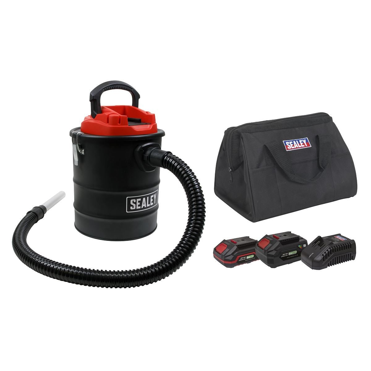 Sealey CP20VAVKIT Handheld Ash Vacuum Cleaner 20V SV20 Series 15L Kit - 2 Batteries