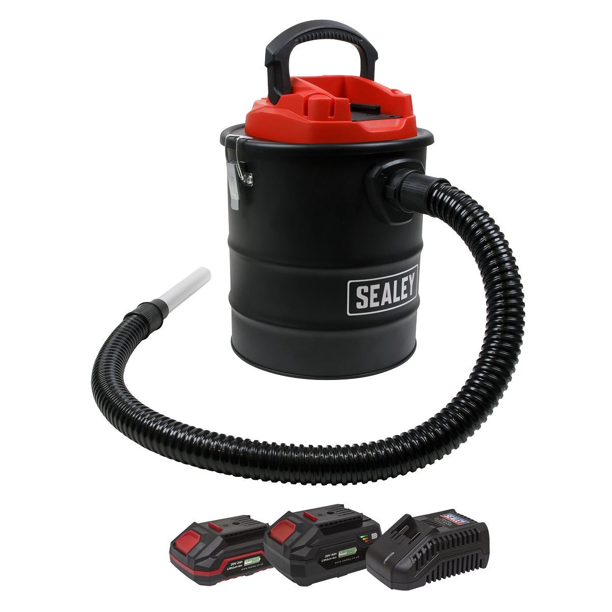 Sealey CP20VAVKIT Handheld Ash Vacuum Cleaner 20V SV20 Series 15L Kit - 2 Batteries